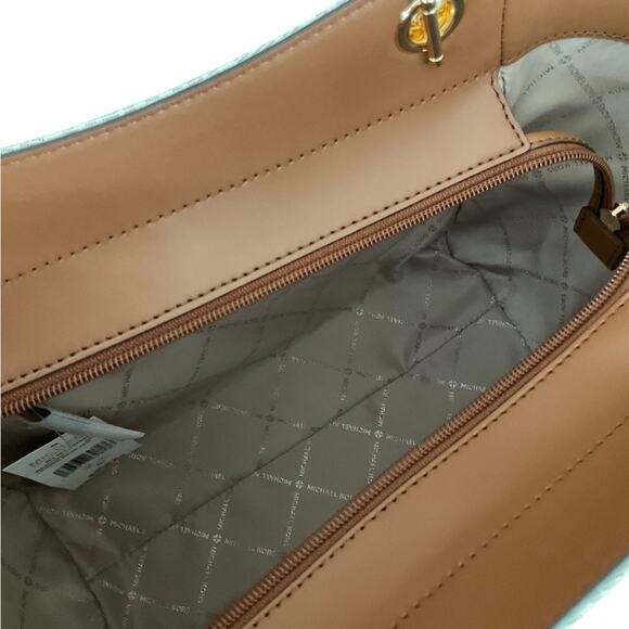 Michael Kors Tote Bag Chain Straps Vanilla NWT - Picture 6 of 12